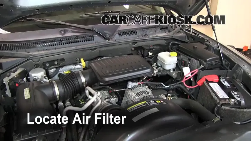 2007 Mitsubishi Raider LS 3.7L V6 Extended Cab Pickup Filtro de aire (motor) Cambio